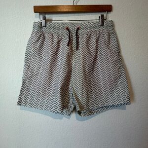 Swims Gray Wave Geometric Otranto Swim Bathing Suit Bottoms Shorts Size Medium